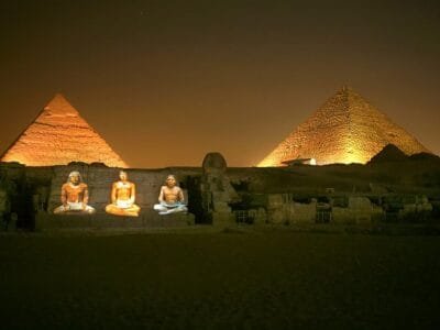 Giza pyramids sound light show