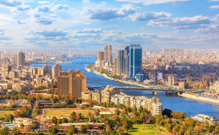 Panoramic view of Cairo from the top of Cairo Tower, Egypt