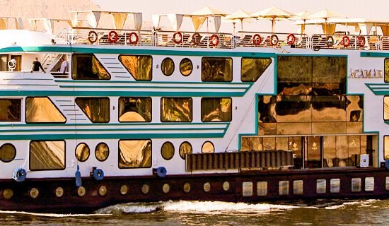 Cruise ship sailing on the Nile